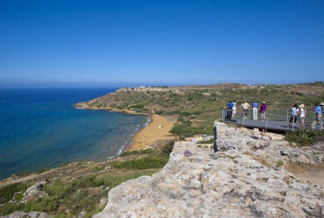 Mirador sobre la Gruta de Calipso, en la isla de Gozo.