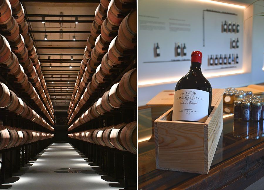 Bodega Abadía Retuerta y botella de gran formato de su vino Selección Especial.