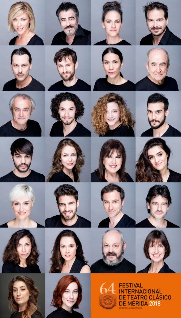 Actores del Festival Internacional de Teatro Clásico de Mérida 2018 