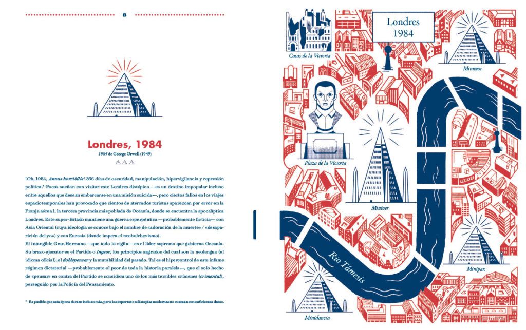 Interior del Atlas de los lugares literarios: Londres de Orwell