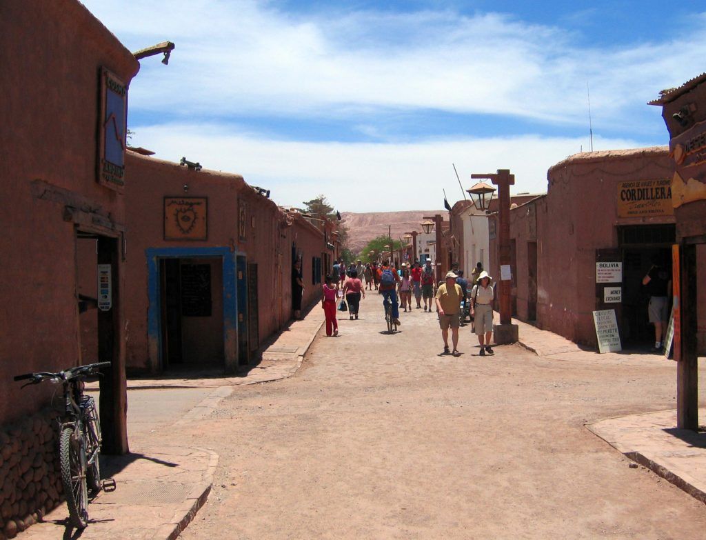 Las casas de San Pedro de Atacama están construidas con adobe.