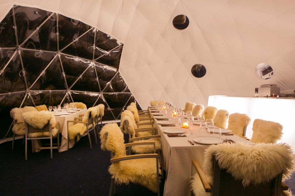 esquiar en andorra, cenas en restaurant hotel iglu