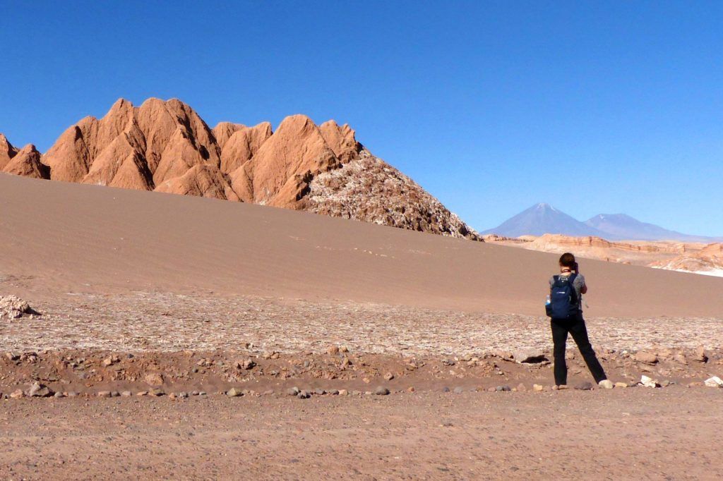Viajera sola en el Desierto de Atacama. 