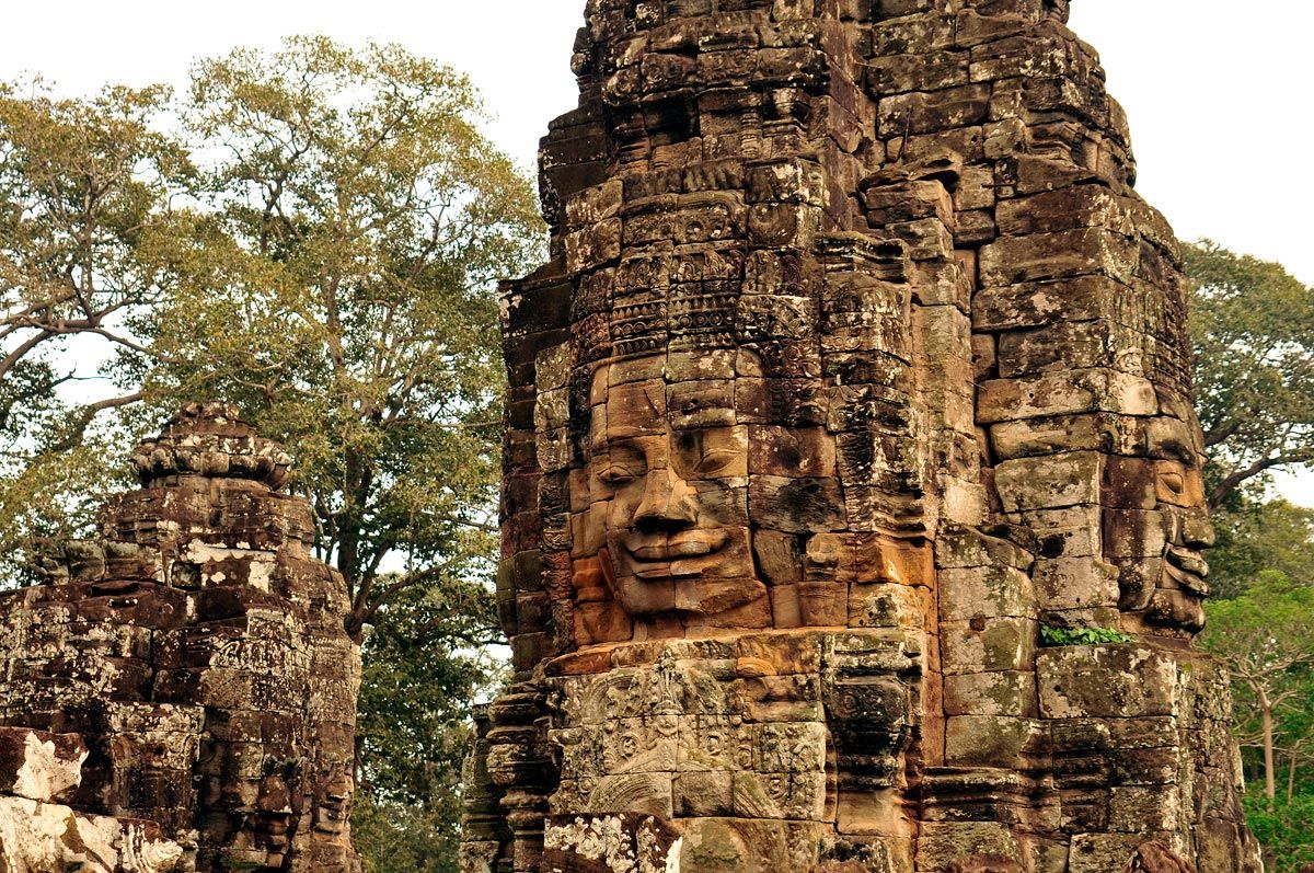 relieves del templo bayon en Angkor
