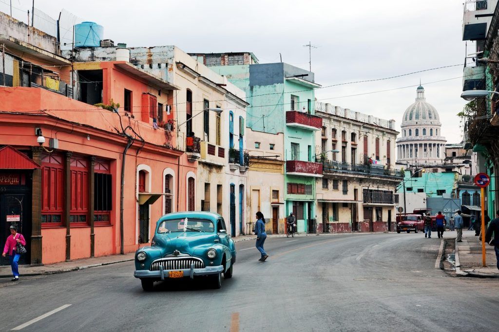 Fachadas de colores de La Habana
