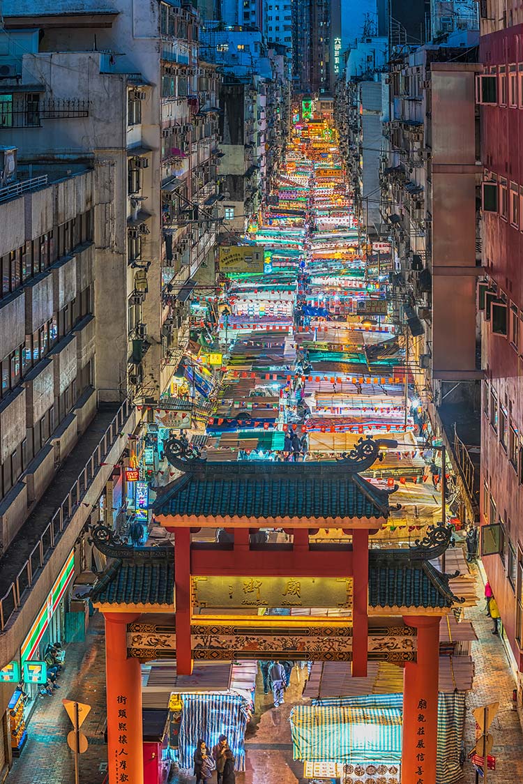 Mercado nocturno de Temple Street hong kong