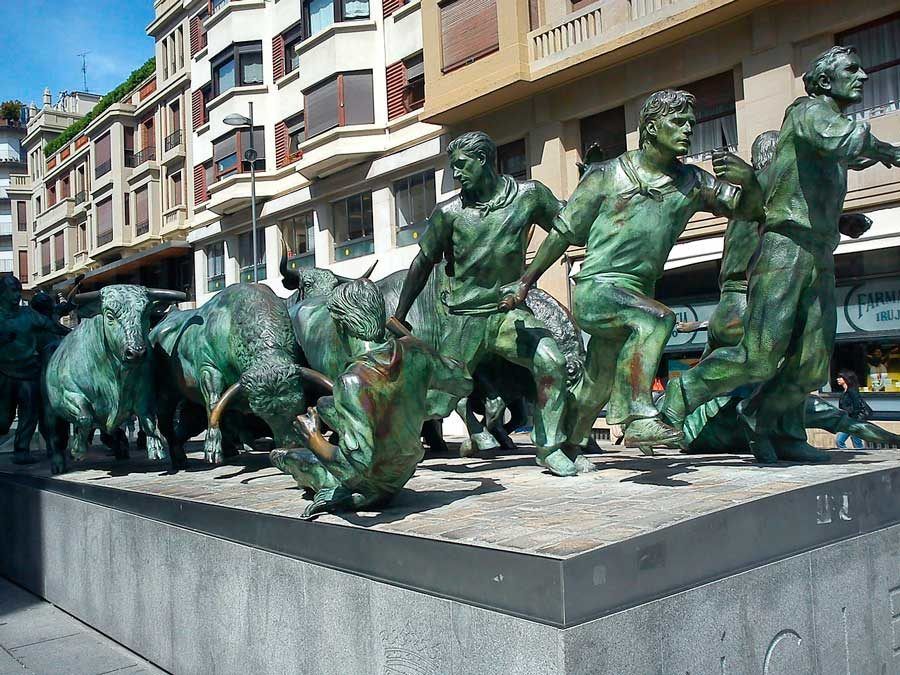Monumento al Encierro, en Pamplona
