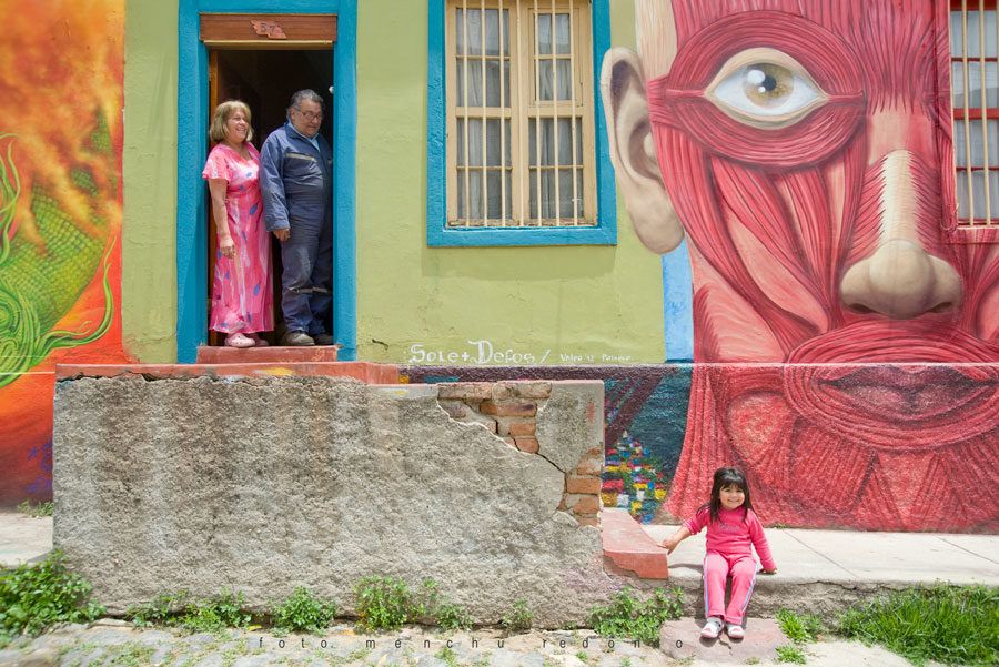 Murales en una vivienda de Valparaíso 