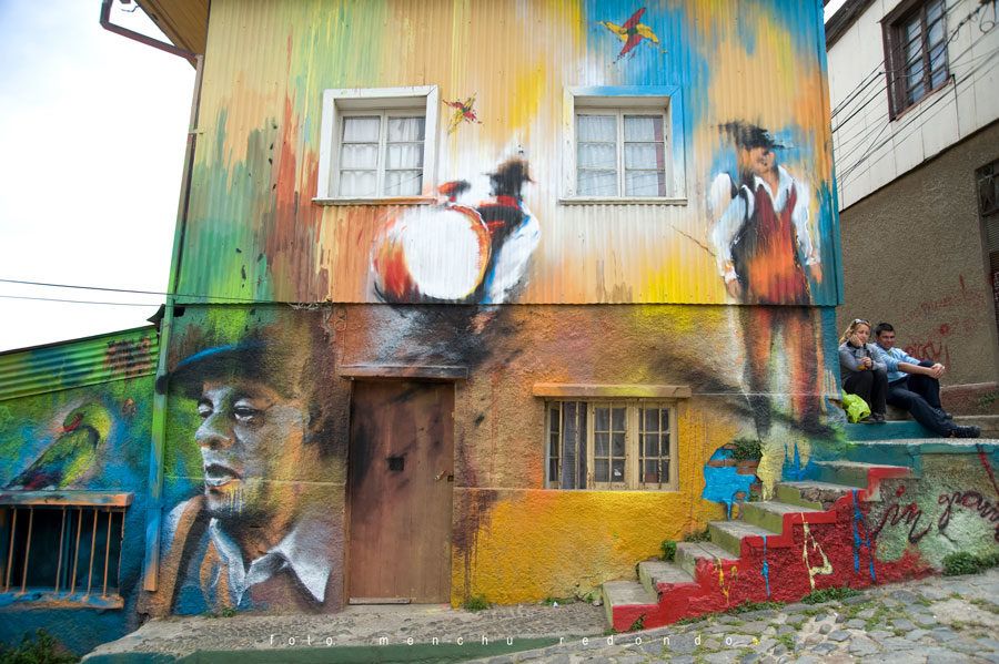 Mural en la zona de los cerros de Valparaíso.