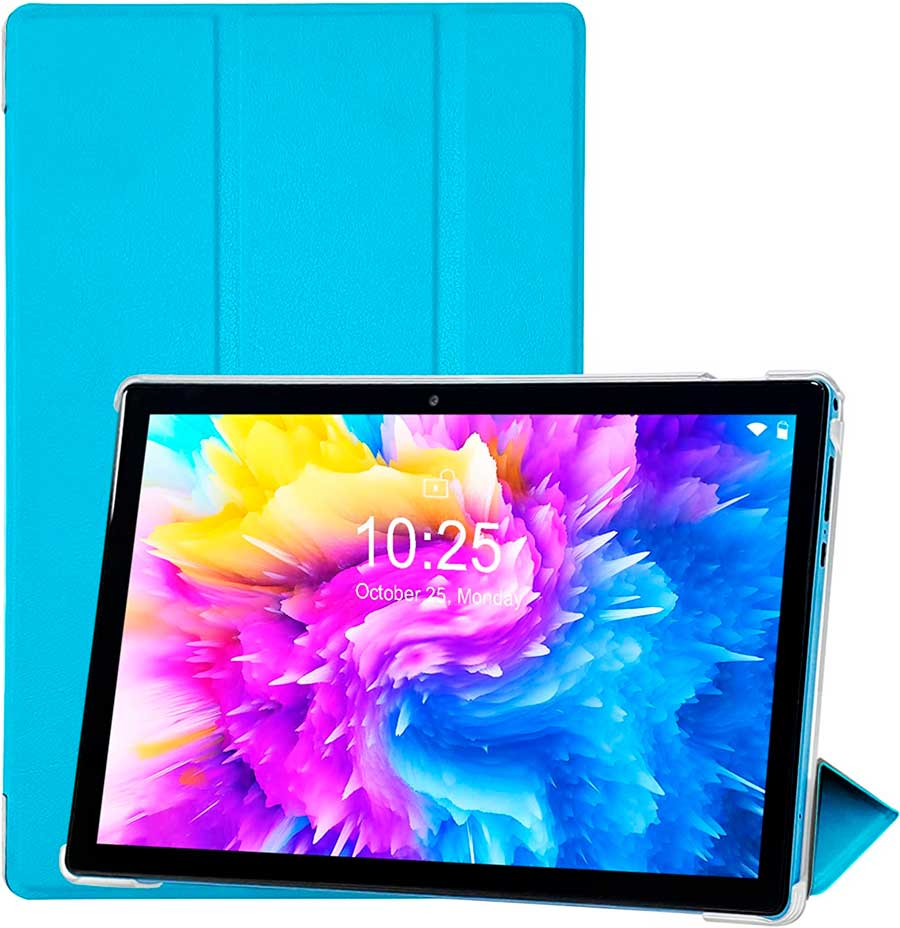 Tablet Android 10 con funda azul