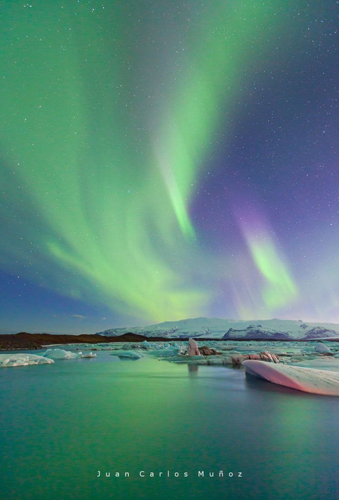 aurora boreal islandia, Jokulsarlon