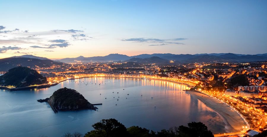 vista de la bahía de la Concha en San Sebastián