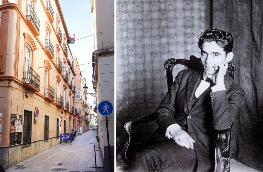 Casa de los Rosales e imagen de juventud de Federico García Lorca.