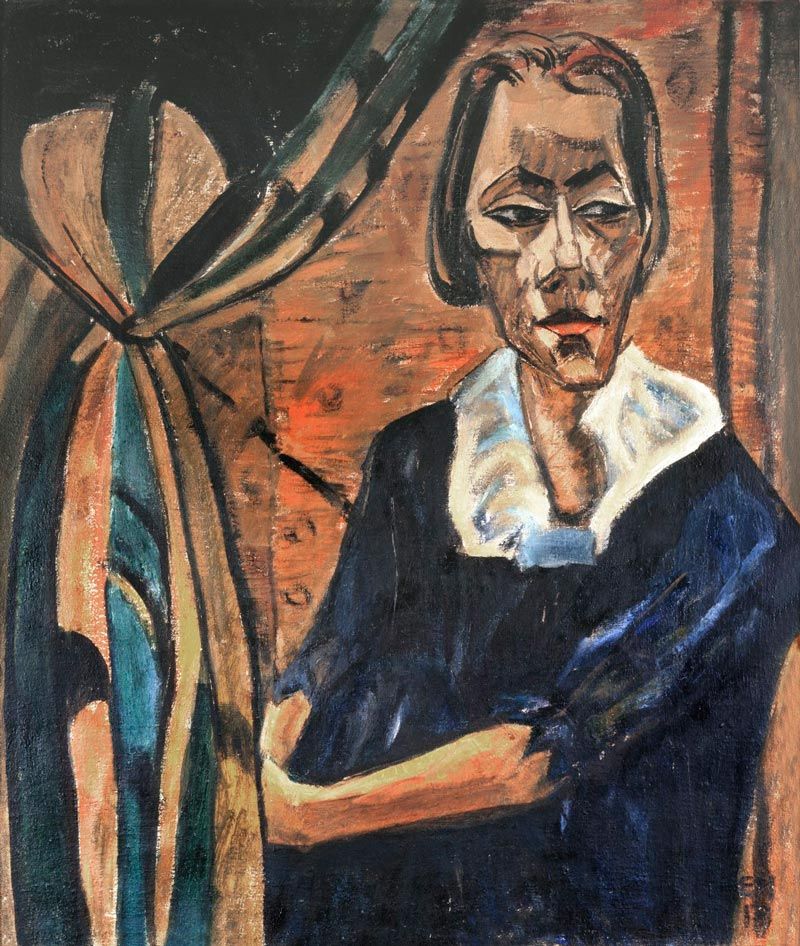 Cabeza de mujer Erich Heckel expresionismo thyssen
