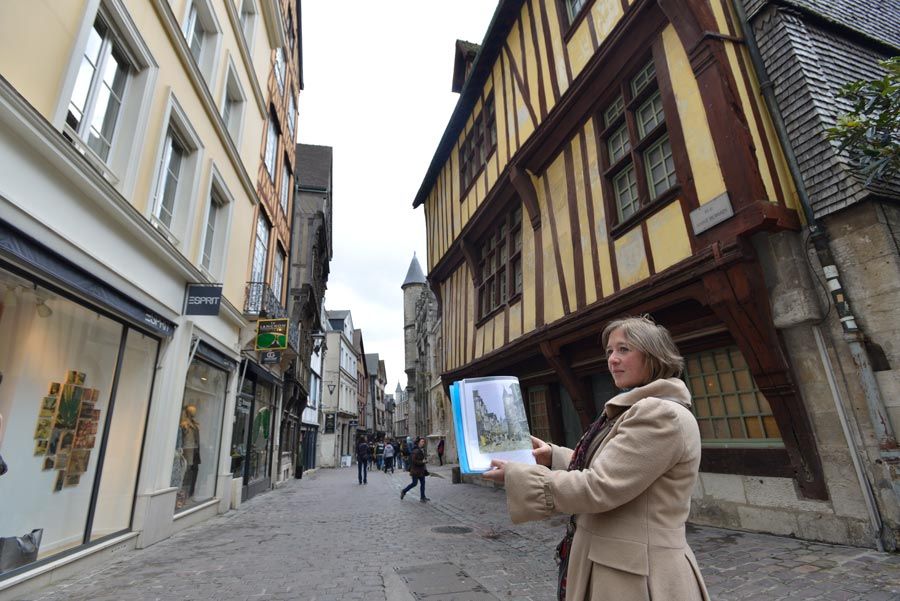 Calles y monumentos de Rouen inspiraron a muchos artistas.