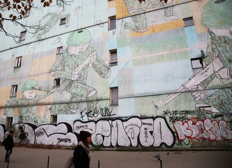 arte urbano en Varsovia