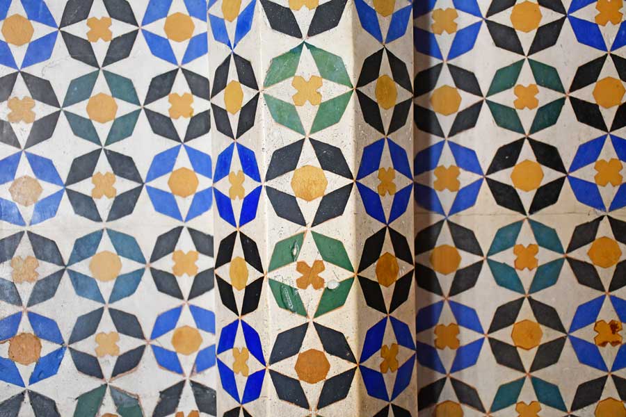 Detalle de los mosaicos de la Alhambra.