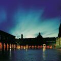 foto nocturna de la plaza mayor de bolonia