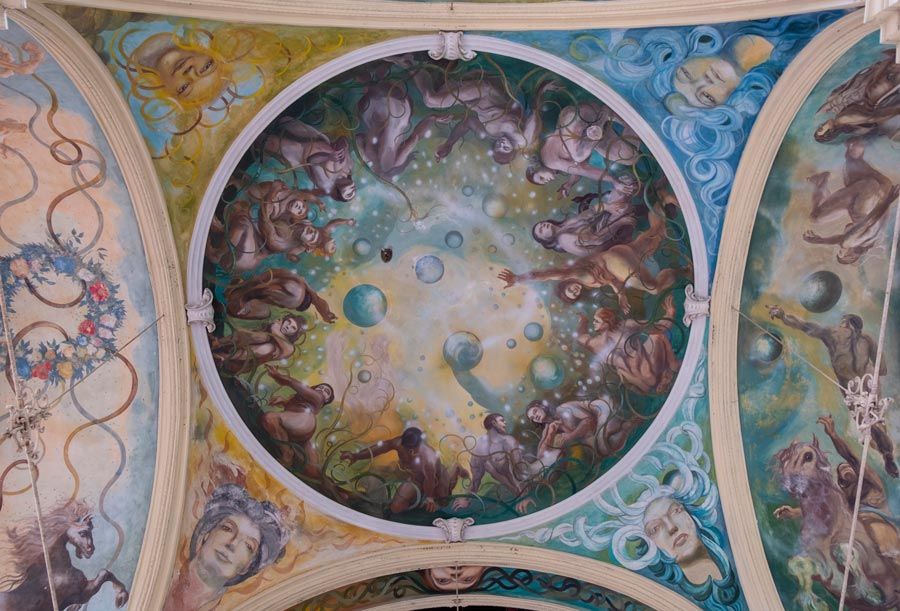 frescos de la columnata principal de marianske lazne