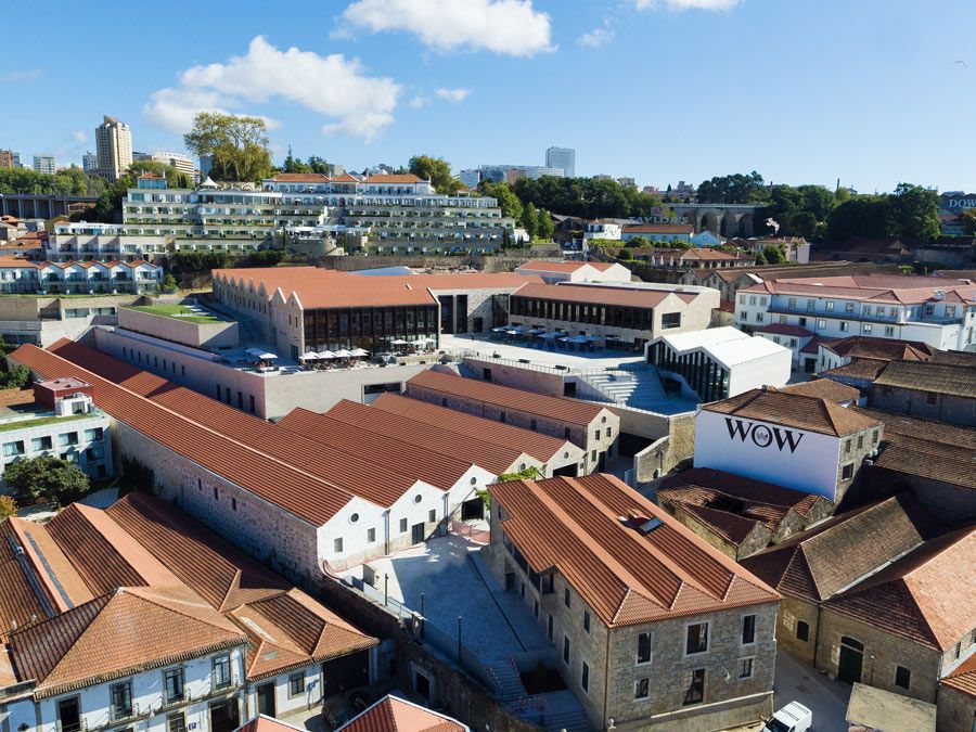Vista general del distrito cultural WOW de Oporto