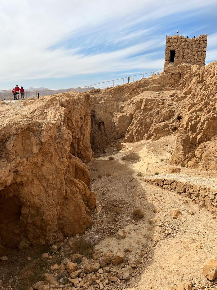 Ruinas de un antiguo palacio de Masada, en el desierto de Judea