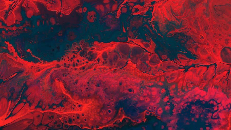 Imagen roja que refleja el concepto de menstruación