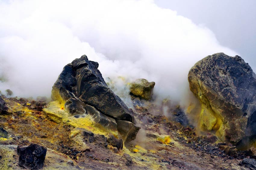 Fumarolas del volcán de Vulcano