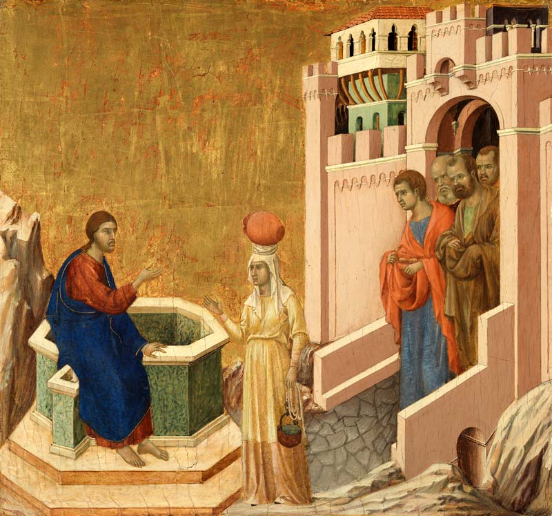 'Cristo y la samaritana' de Duccio di Buoninsegna