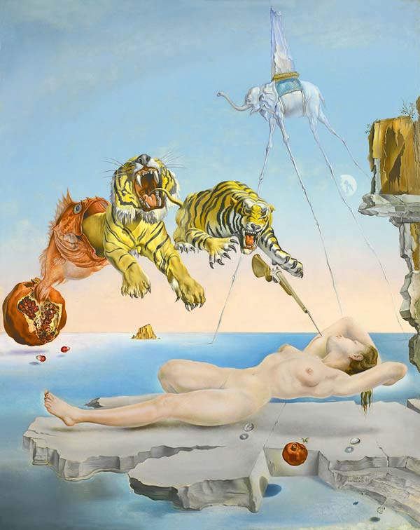 'Sueño causado por el vuelo de una abeja alrededor de una granada un segundo antes de despertar' de Salvador Dalí