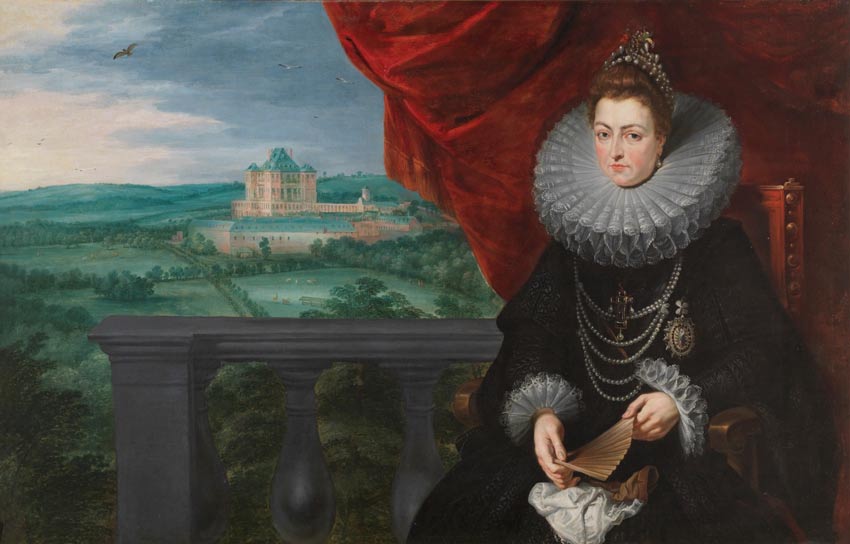 Infanta Isabel Clara Eugenia, pintada por Pedro Pablo Rubens and Jan Brueghel el Viejo. © Museo Nacional del Prado.