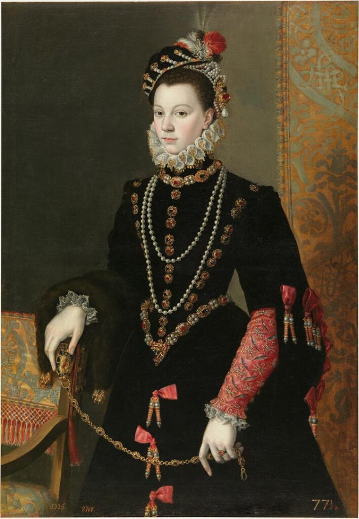 La reina Isabel de Valois pintada por Juan Pantoja de la Cruz 