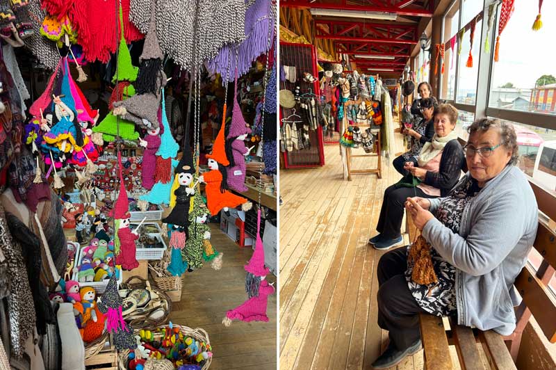 mercado de artesanía en Chiloé