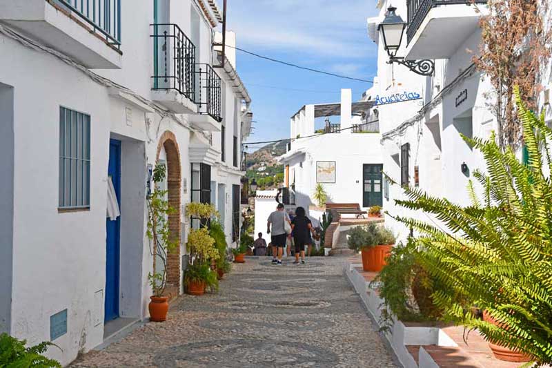 casas blancas en Frigiliana en Málaga