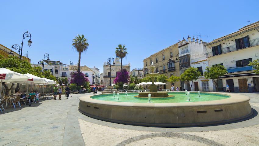 Plaza del Cabildo, en Sanlúcar de Barrameda.