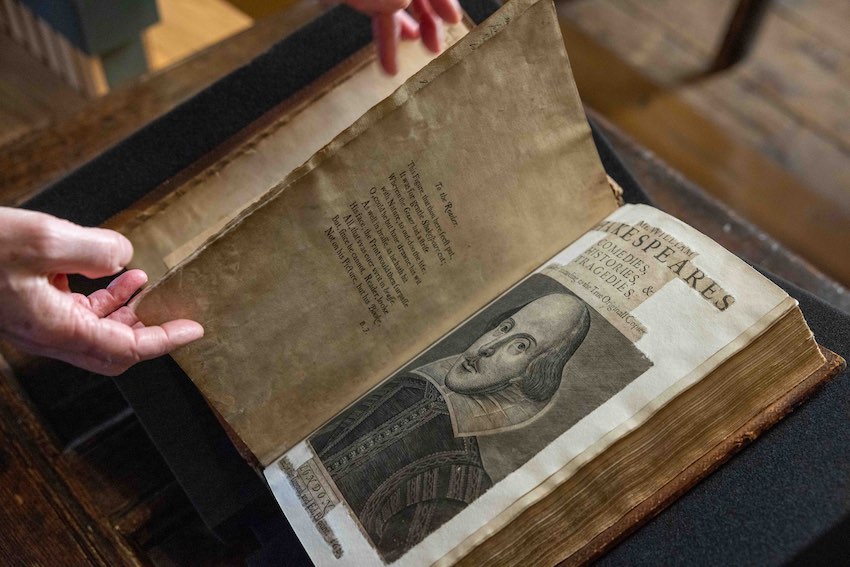 'First Folio' de Shakespeare, expuesto en la Old Library del Trinity College de Dublin.