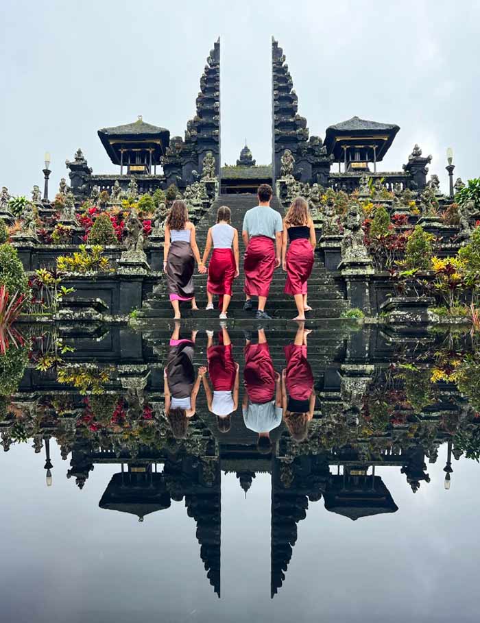 foto en el templo Besakih de Bali