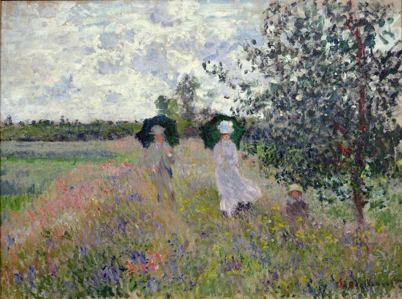 Cuadro 'Paseando cerca de Argenteuil', 1875 de Claude Monet incluido en la exposición de CentroCentro