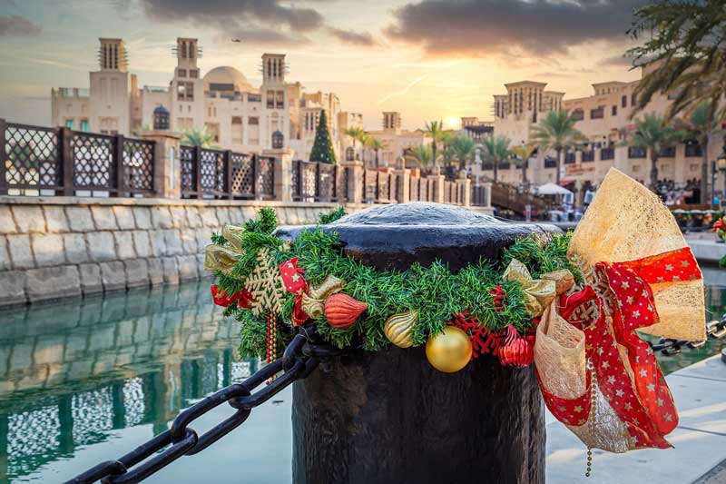 decoracion navideña en Dubai