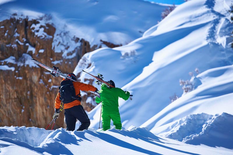 Esquiadores en Aspen. 