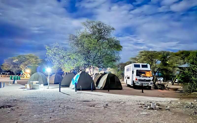 acampada en África