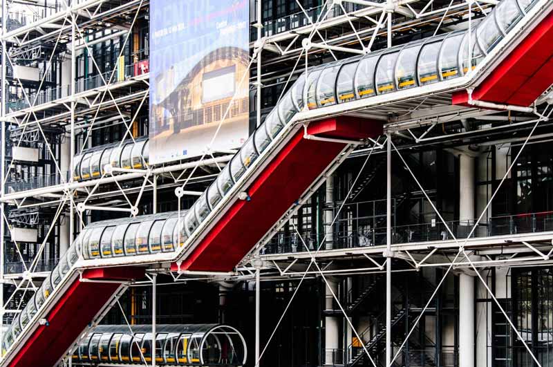 Fachada del Centro Georges Pompidou. 