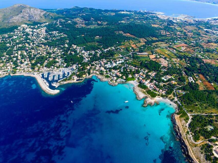 Vista aérea de Mallorca. 