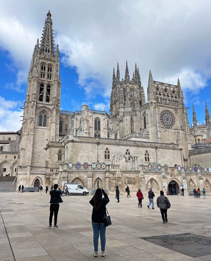 Fachada lateral de la catedral de Burgos.