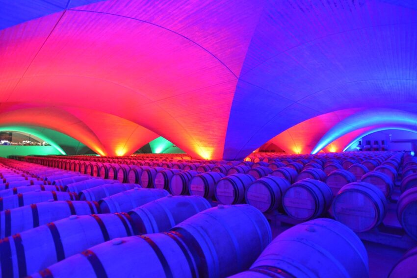 Interior de Bodegas Otazu.