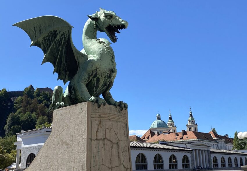 Escultura de dragón de Liubliana.
