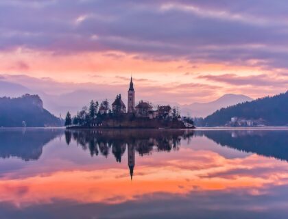 Panorámica del lago Bled.