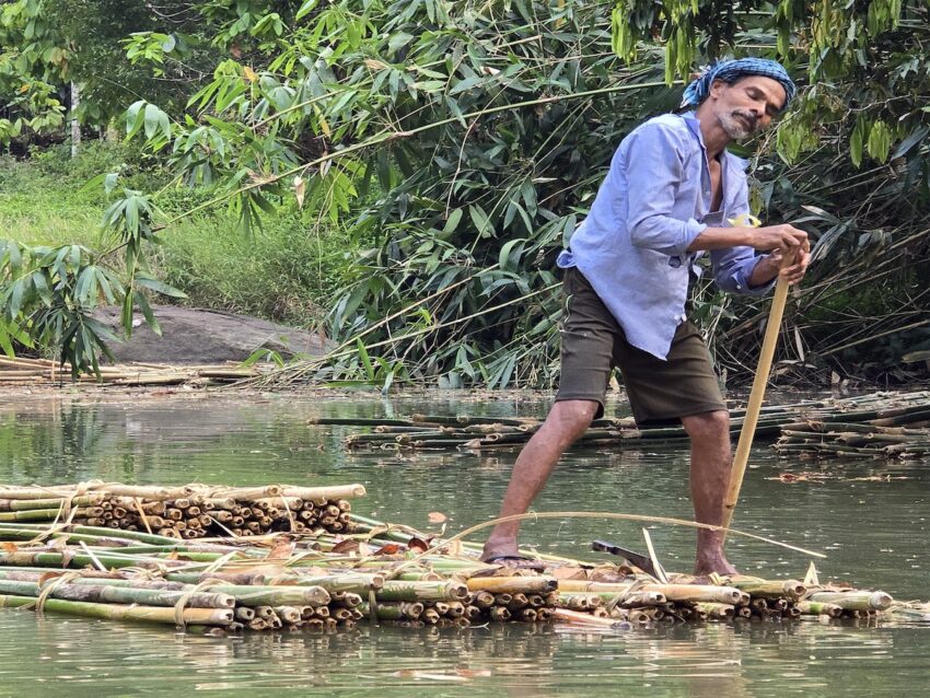 Escena de vida rural en Kerala