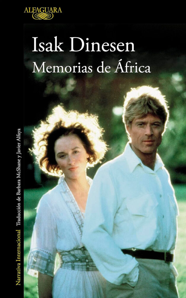 Alfaguara lleva a la portada de su edición de 'Memorias de África' a los protagonistas de la película. 